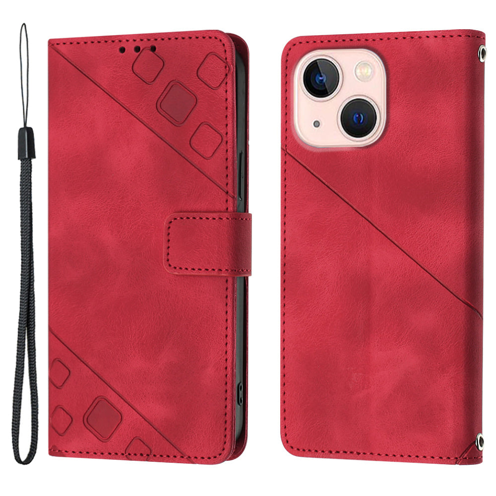 PT005 YB Imprinting Series-6 For iPhone 13 6.1 inch PU Leather Stand Phone Wallet Case Drop-proof Cover PT005 YB Imprinting Series-6 For iPhone 13 6.1 inch PU Leather Stand Phone Wallet Case Drop-proof Cover